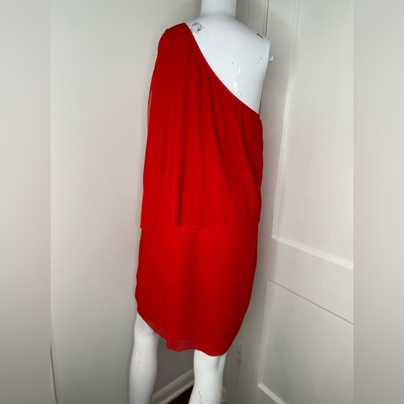 Michael Kors Elegant Scarlet Red One-Shoulder Dress - Picture 11 of 11